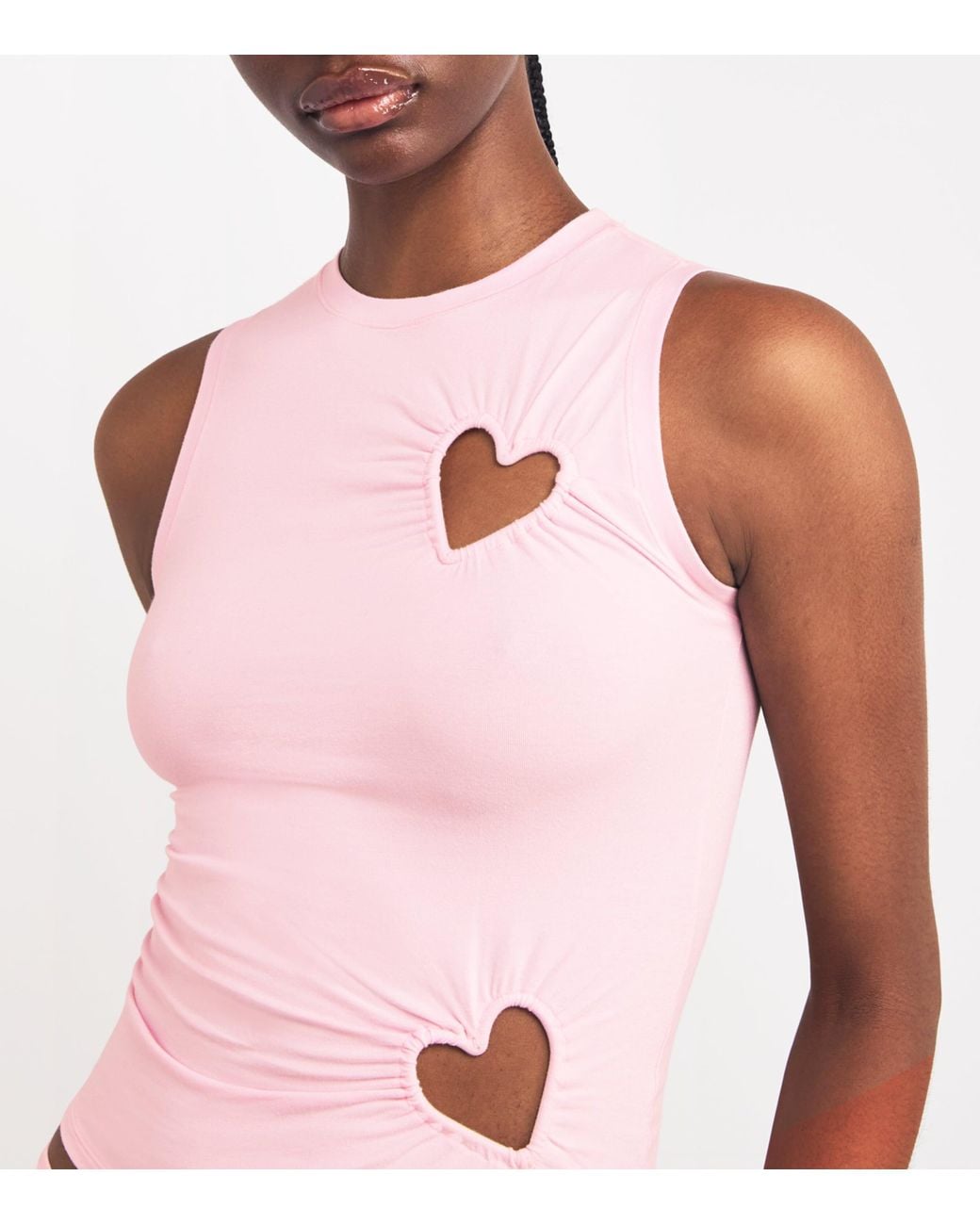 SKIMS ハート ノースリーブトップス タンクトップ SKIMS Heart Cotton Blend Jersey Tank | Nordstrom