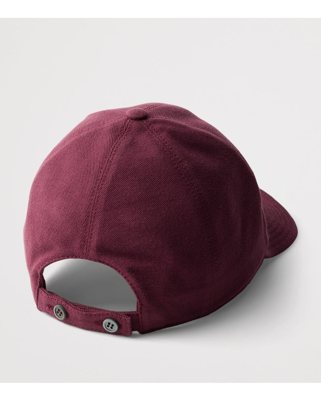 Prada Red Cotton Old Piqué Baseball Cap