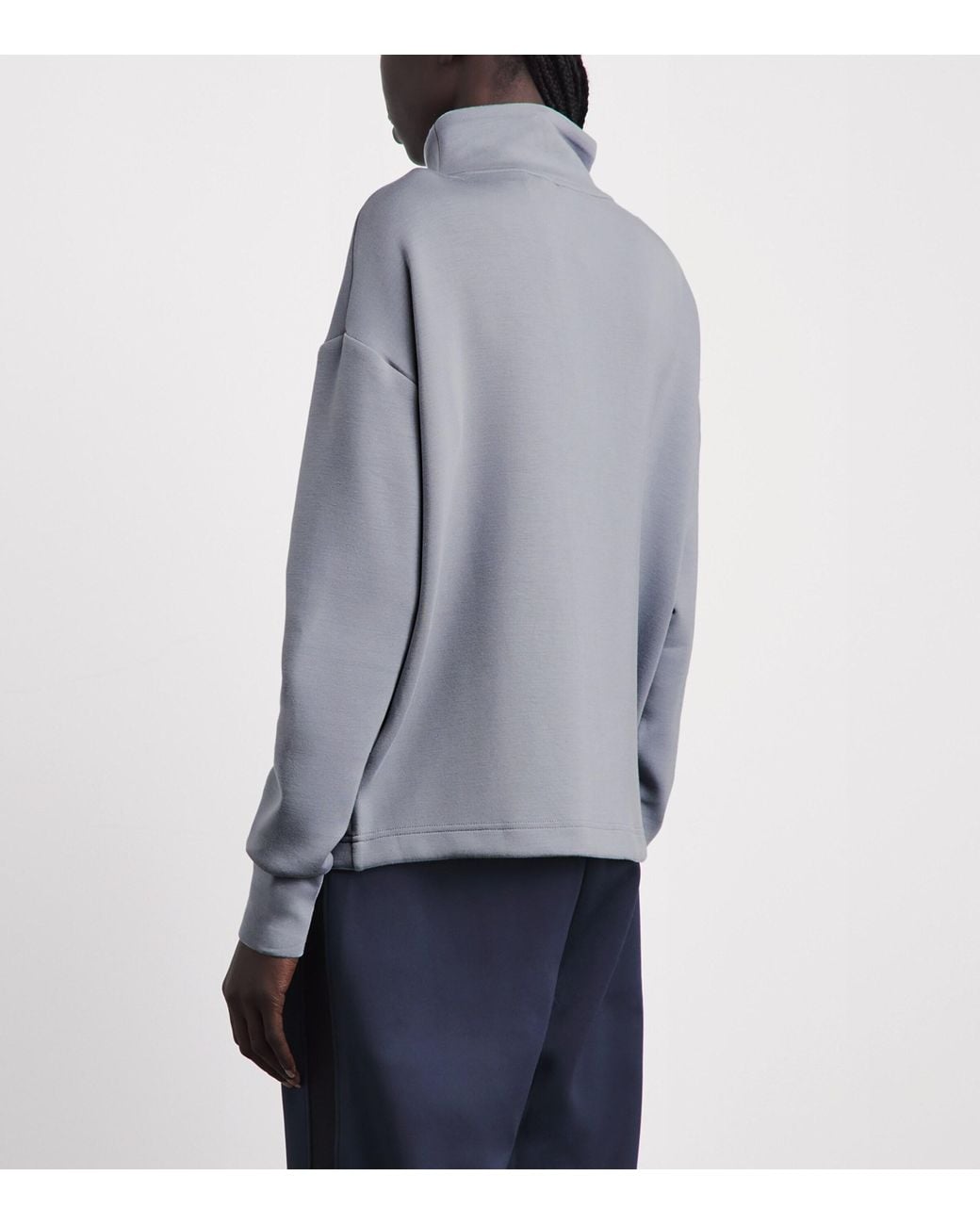 Varley Blue Arlene Zip-Up Sweatshirt
