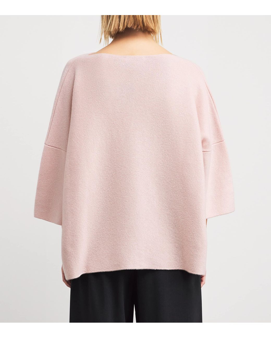 Eskandar Pink Cashmere Split-Sleeve Sweater