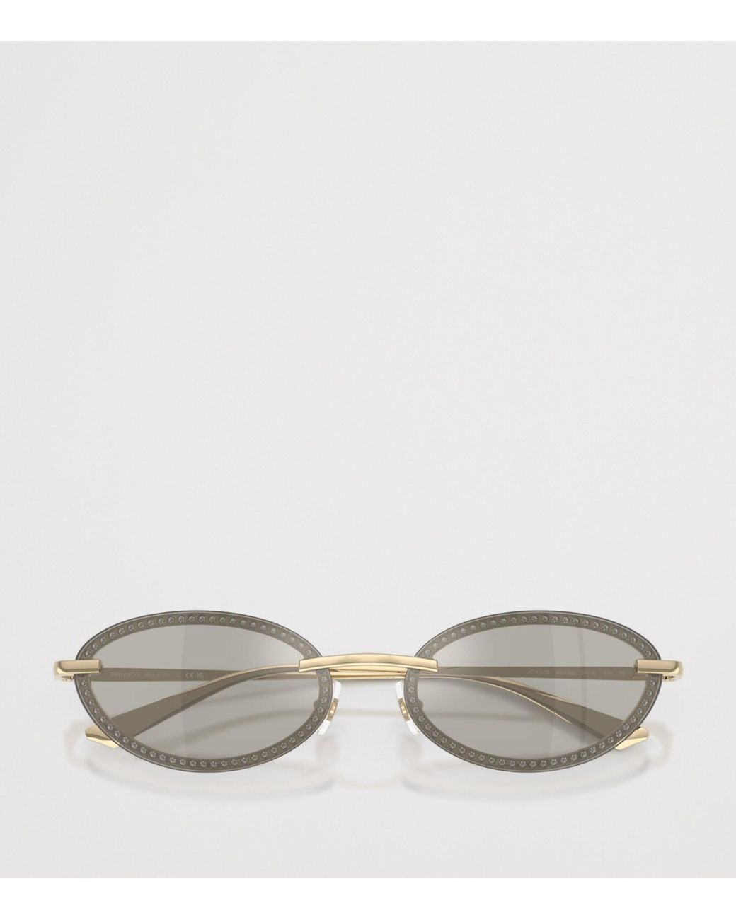 Jimmy Choo Gray Oval Sunglasses
