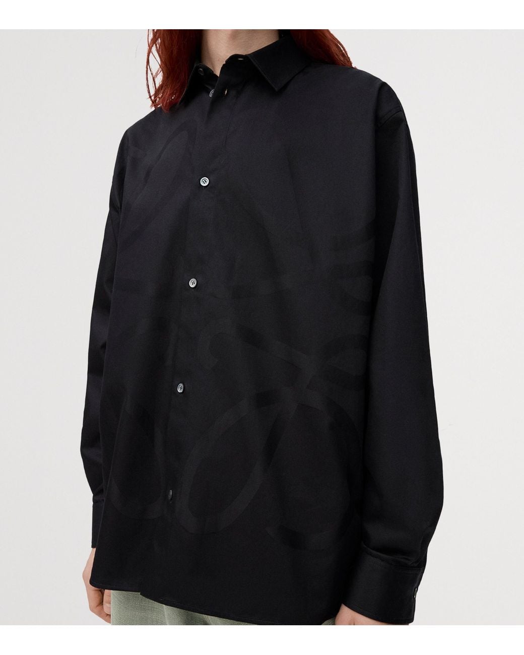 Loewe Black Cotton Anagram Shirt for men