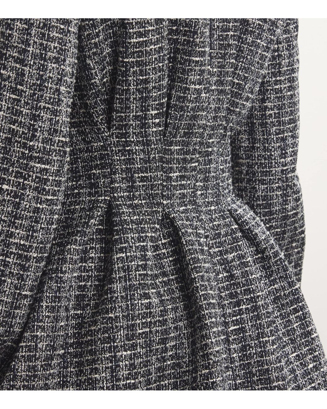 Maje Tweed Pleated Mini Dress in Black | Lyst