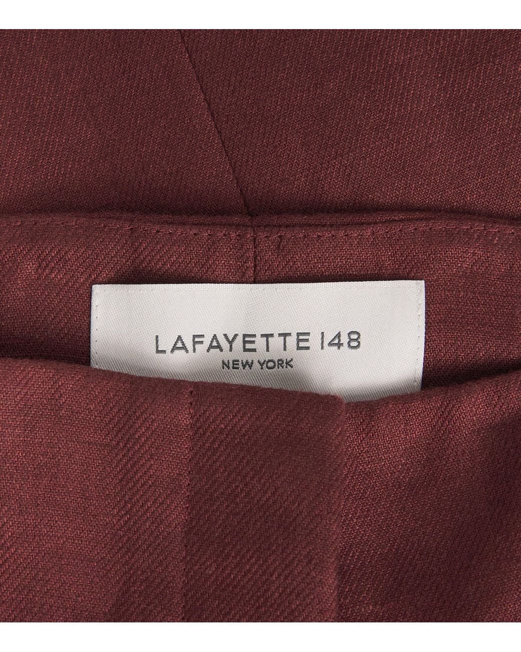 Lafayette 148 New York Purple Linen Thames Wide-Leg Trousers