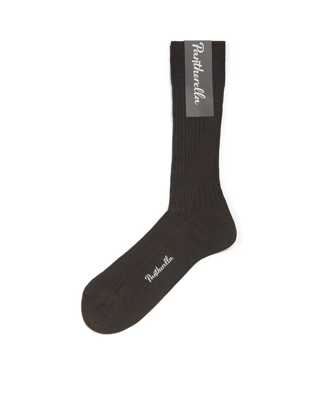 Pantherella Black Ribbed Danvers Socks for men