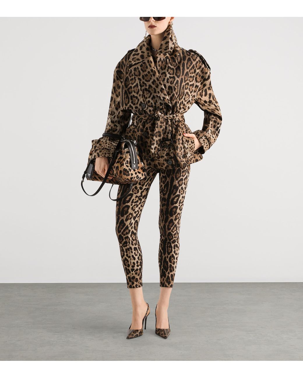 Dolce & Gabbana Brown Leopard Print Jacket