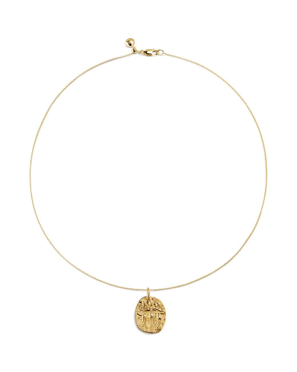 Monica Vinader White Vermeil Talisman Sisterhood Pendant