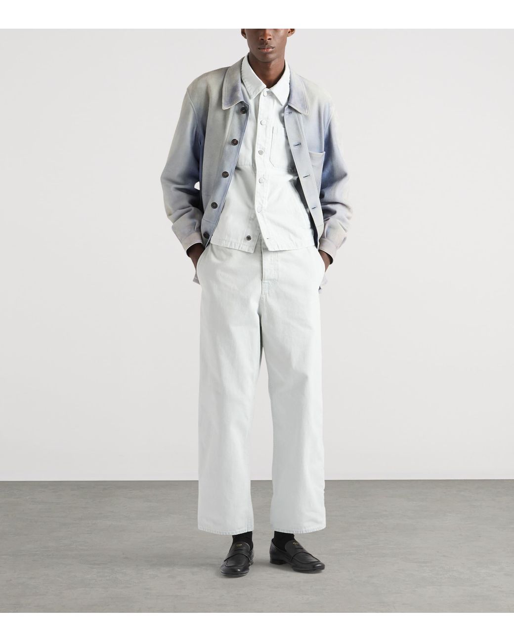 Prada White Straight-Leg Jeans for men