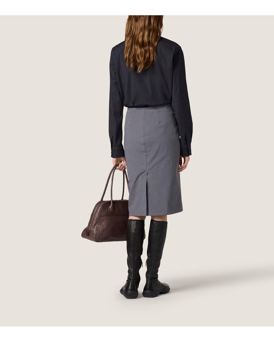 Miu Miu Blue Stretch-Poplin Shirt