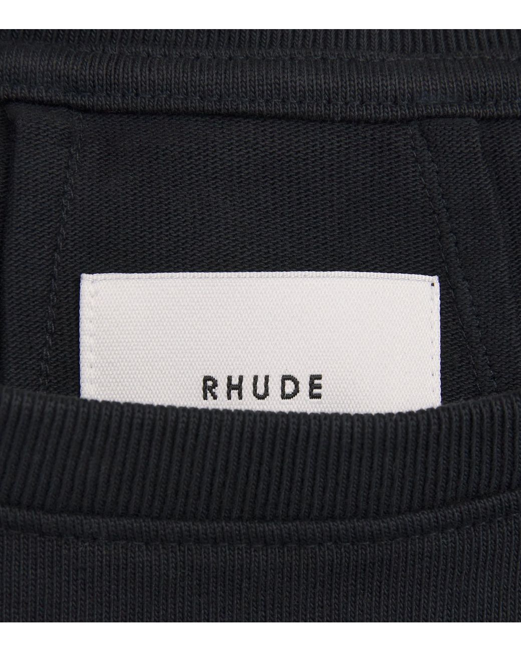Rhude Black Cotton Printed Moonlight T-Shirt for men