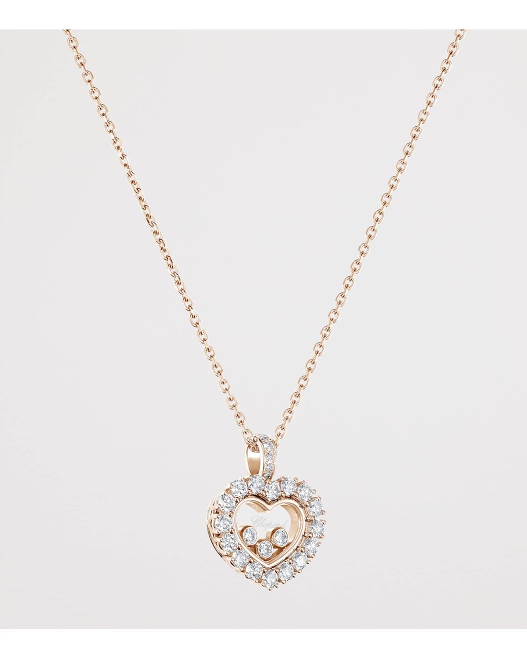 Chopard Metallic And Diamond Happy Diamonds Icons Joaillerie Pendant Necklace