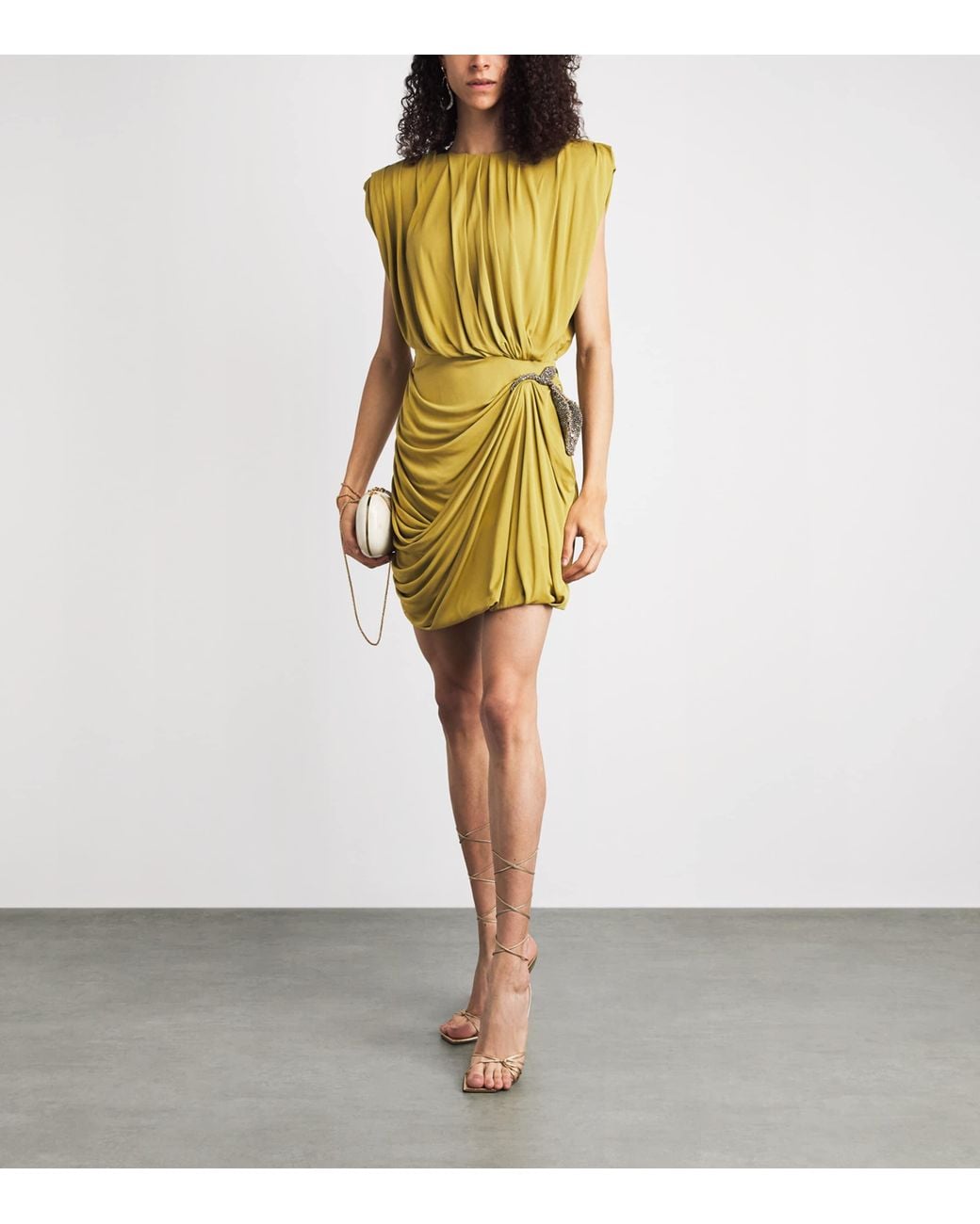 Rachel Gilbert Yellow Jersey Jordan Mini Dress