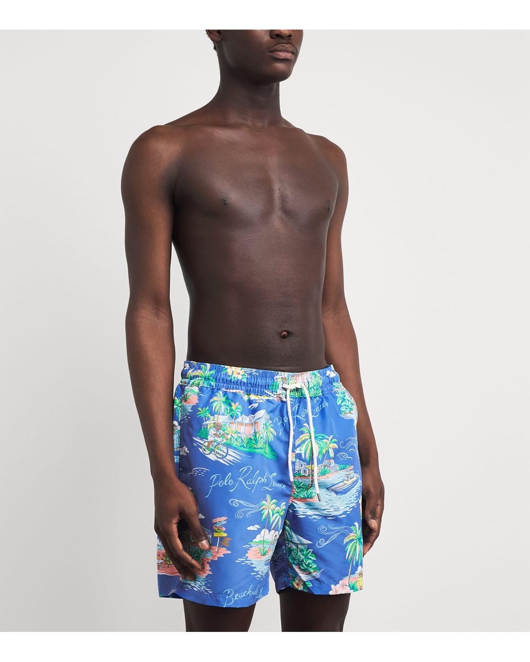 Polo Ralph Lauren Blue Printed Traveller Swim Shorts for men