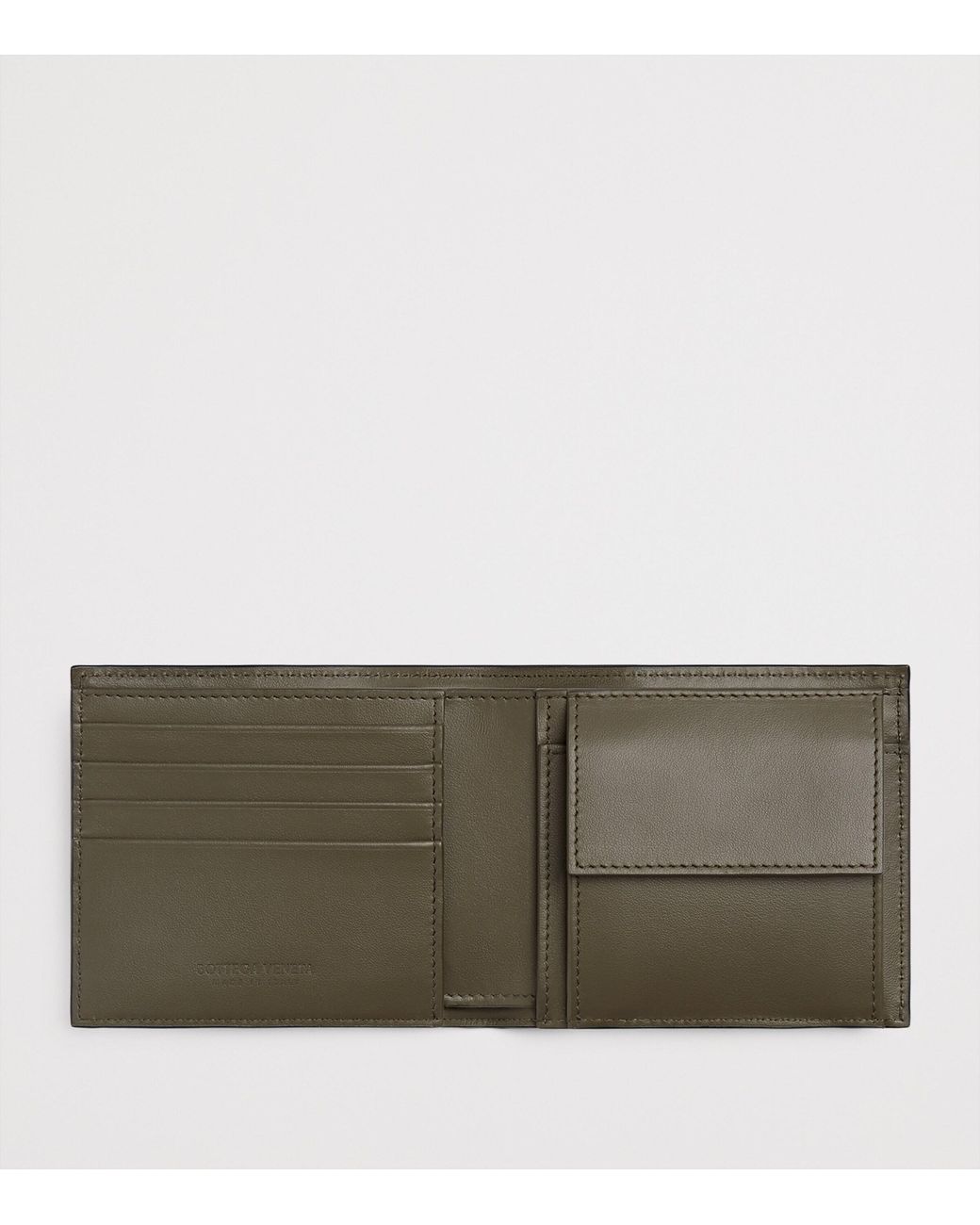 Bottega Veneta Blue Leather Intrecciato Bifold Wallet for men