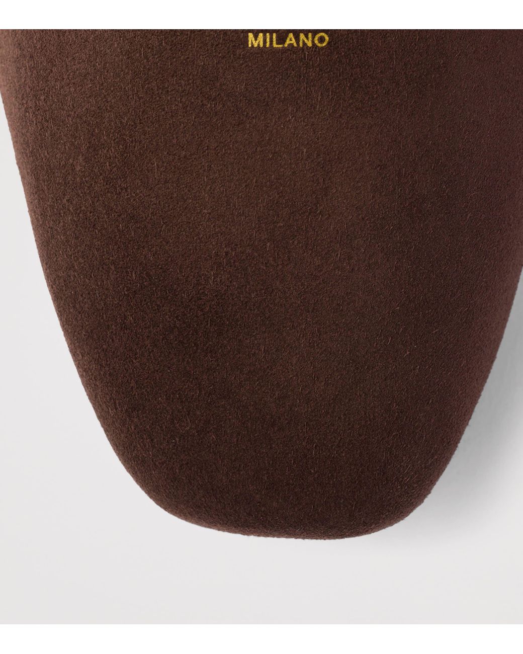 Prada Brown Suede Logo Ballet Flats