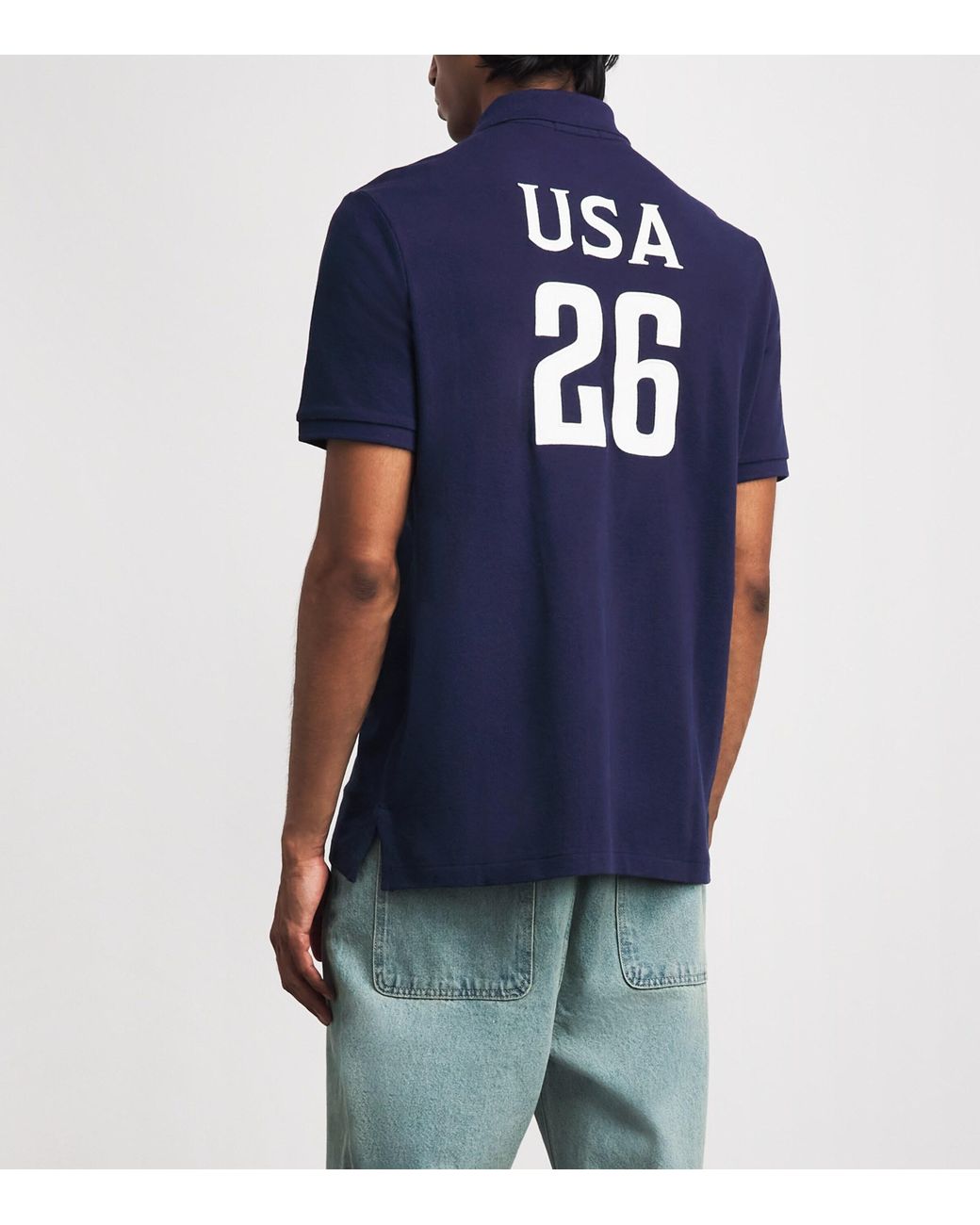 Polo Ralph Lauren Blue Cotton Usa Polo Shirt for men