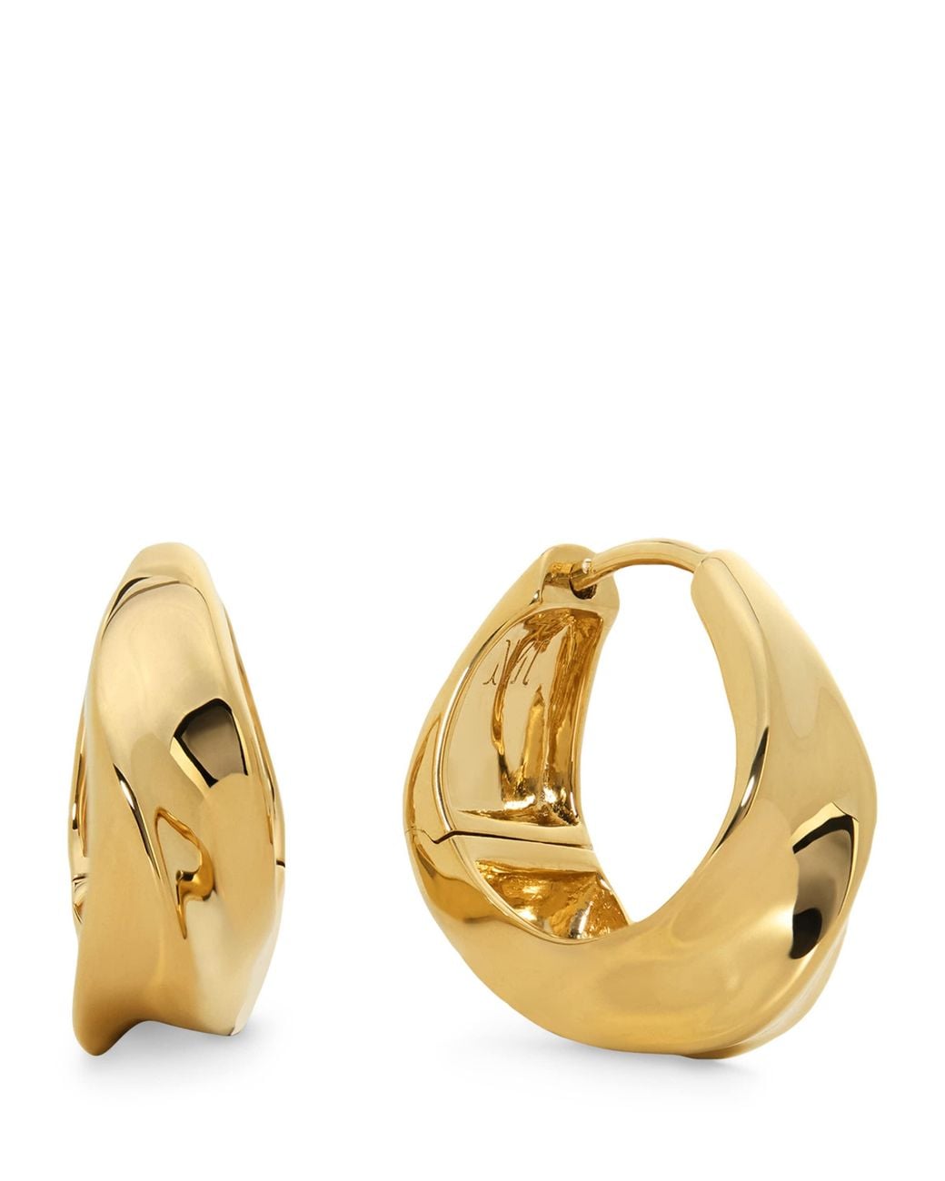 Monica Vinader Metallic Vermeil Nomade Hoop Earrings