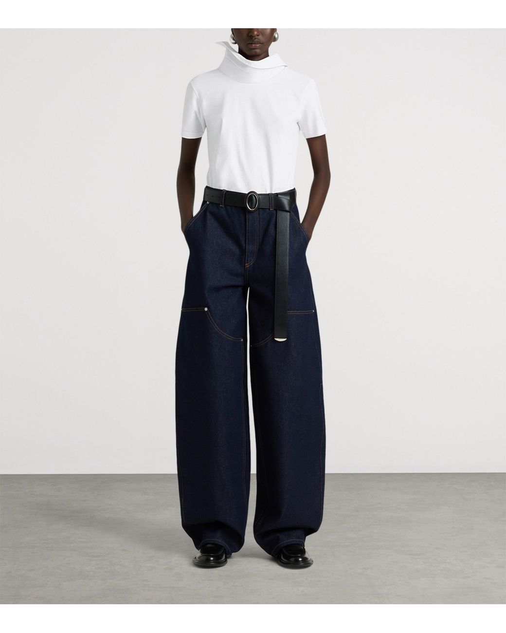 Givenchy White Cotton Reverse Collar T-Shirt