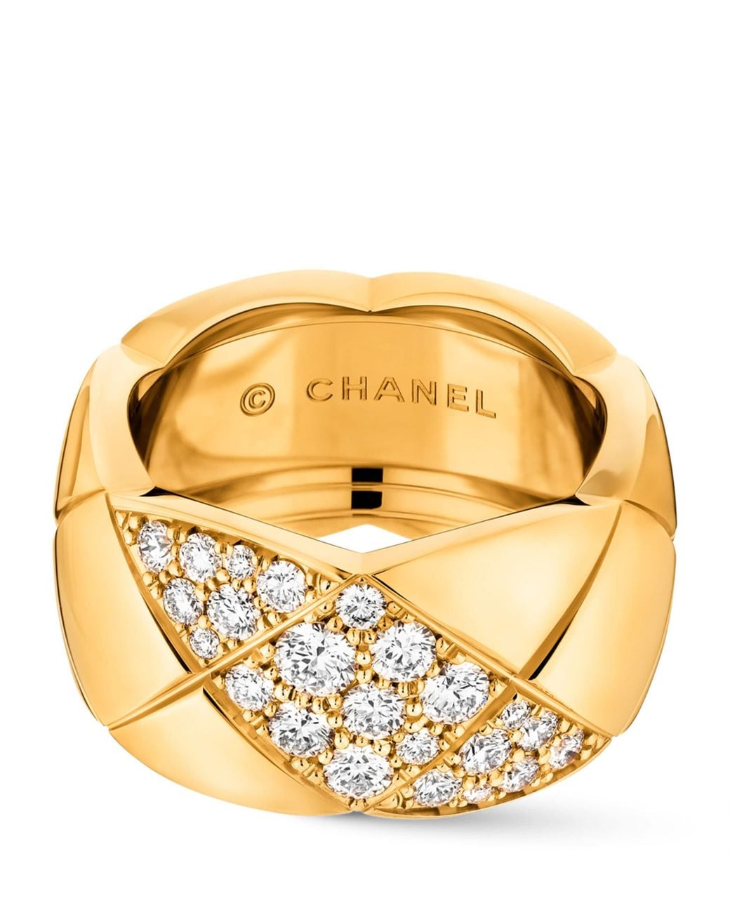 Chanel Metallic And Diamond Coco Crush Ring