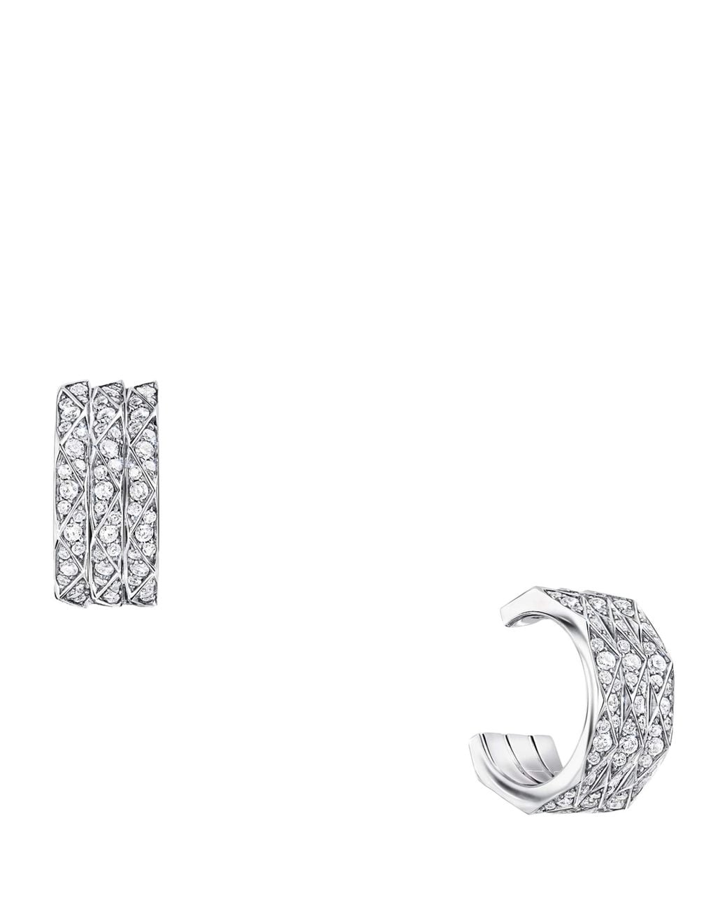Graff White And Diamond Laurence Signature Triple-Hoop Earrings