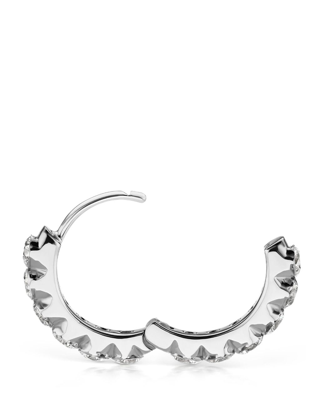 Maria Tash White Invisible Set Large Diamond Eternity Hoop Earring