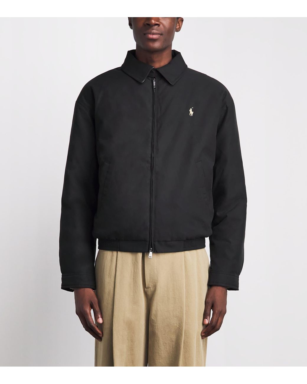 Polo Ralph Lauren Black Polo Pony Harrington Jacket for men