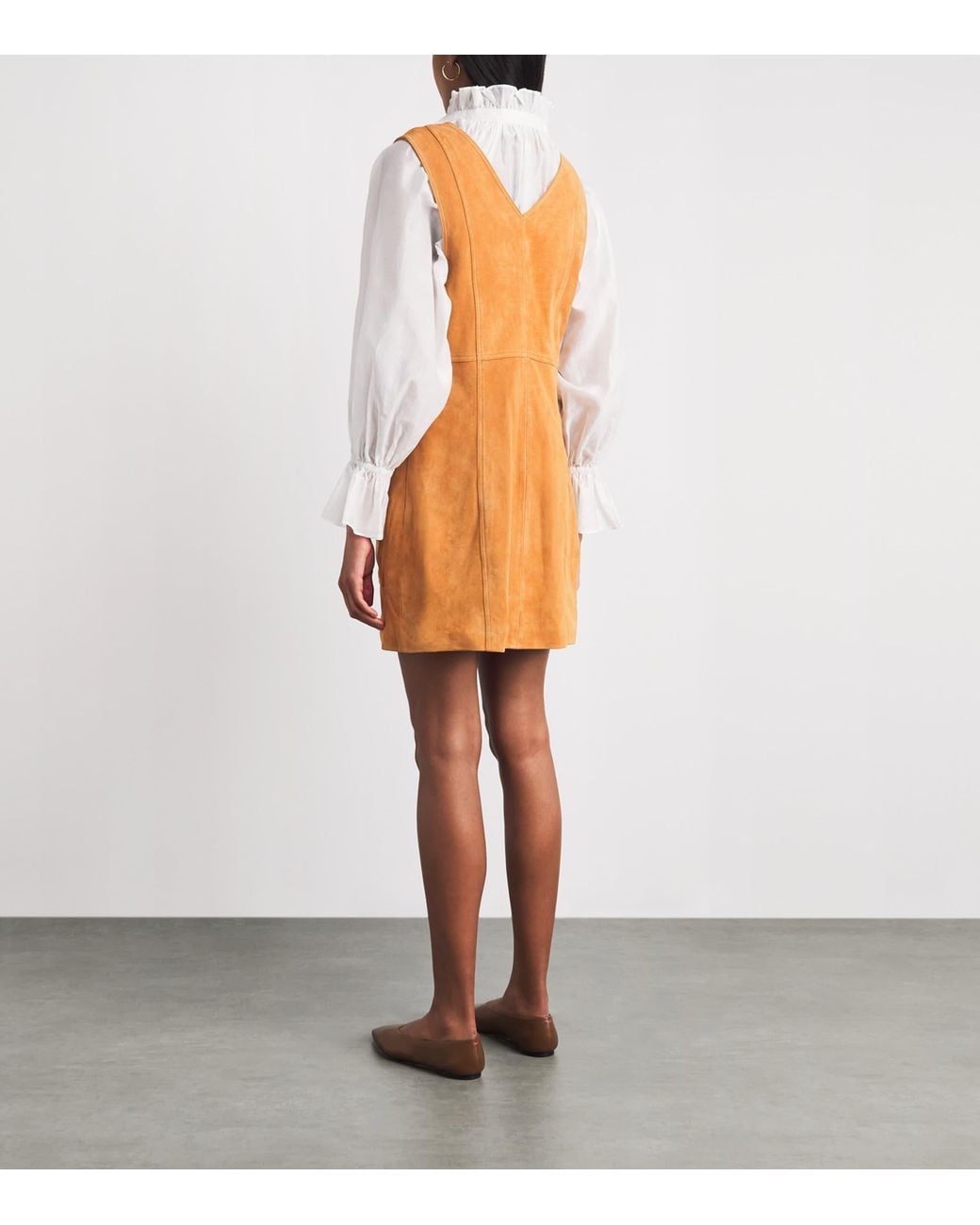 Ulla Johnson Brown Suede Sloane Mini Dress