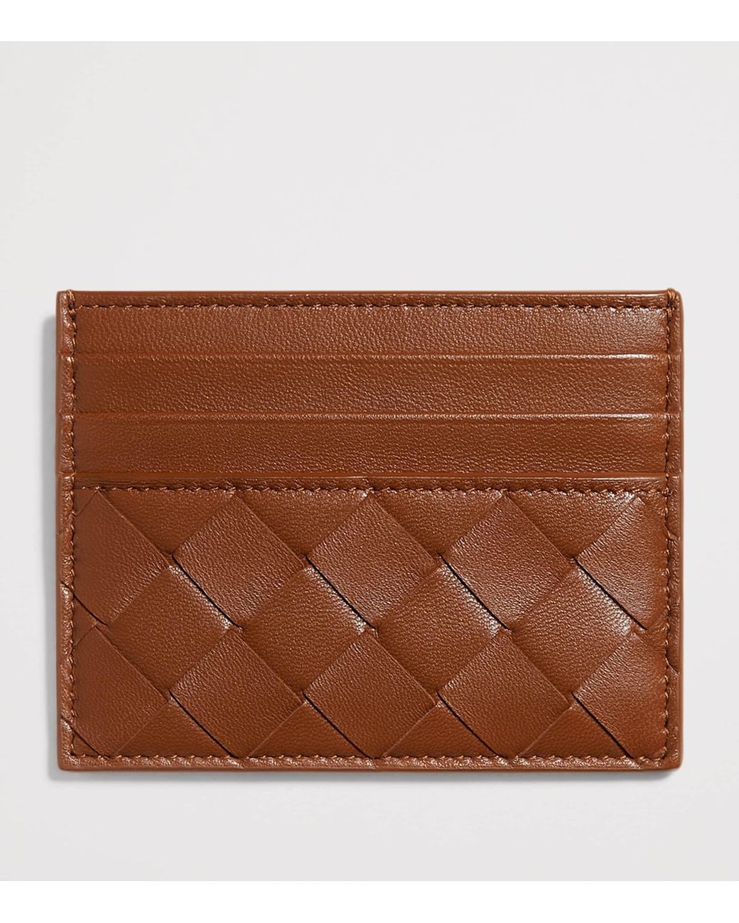 Bottega Veneta Brown Nappa Leather Card Holder