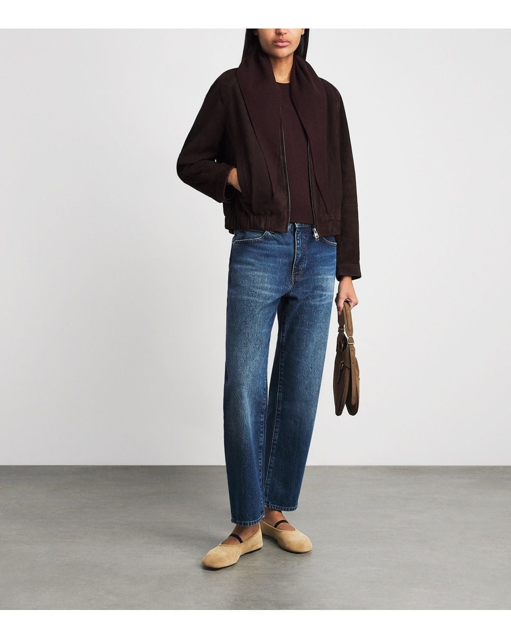 ME+EM Purple Merino Wool-Cashmere Sweater With Scarf