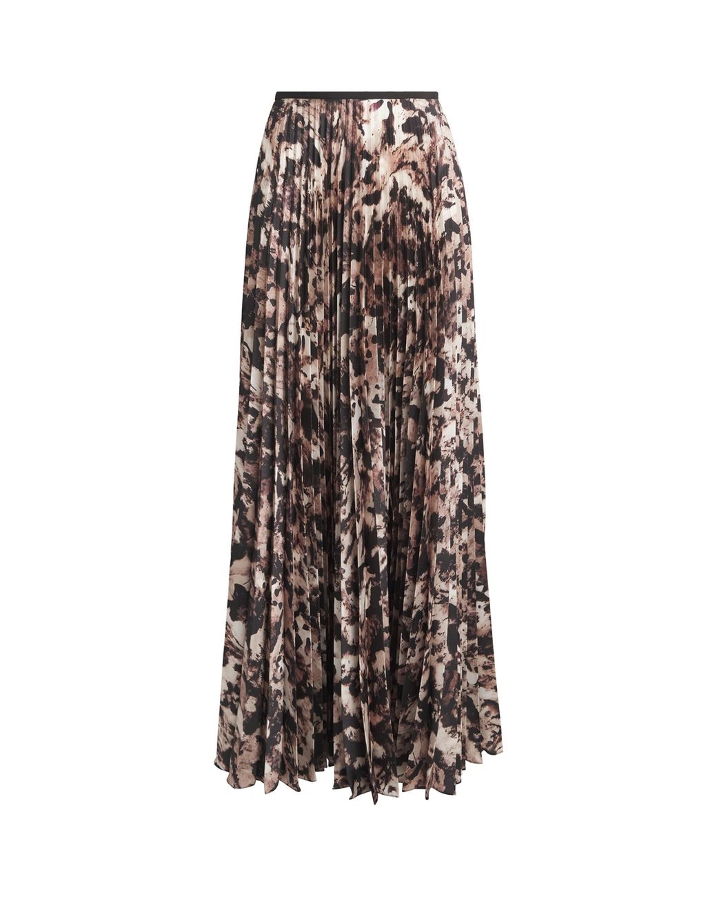 Agnona Multicolor Printed Pleated Midi Skirt