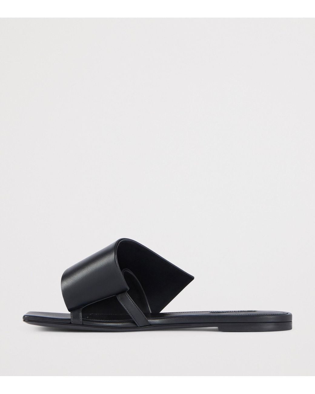 Givenchy White Leather Sliced Square Sandals