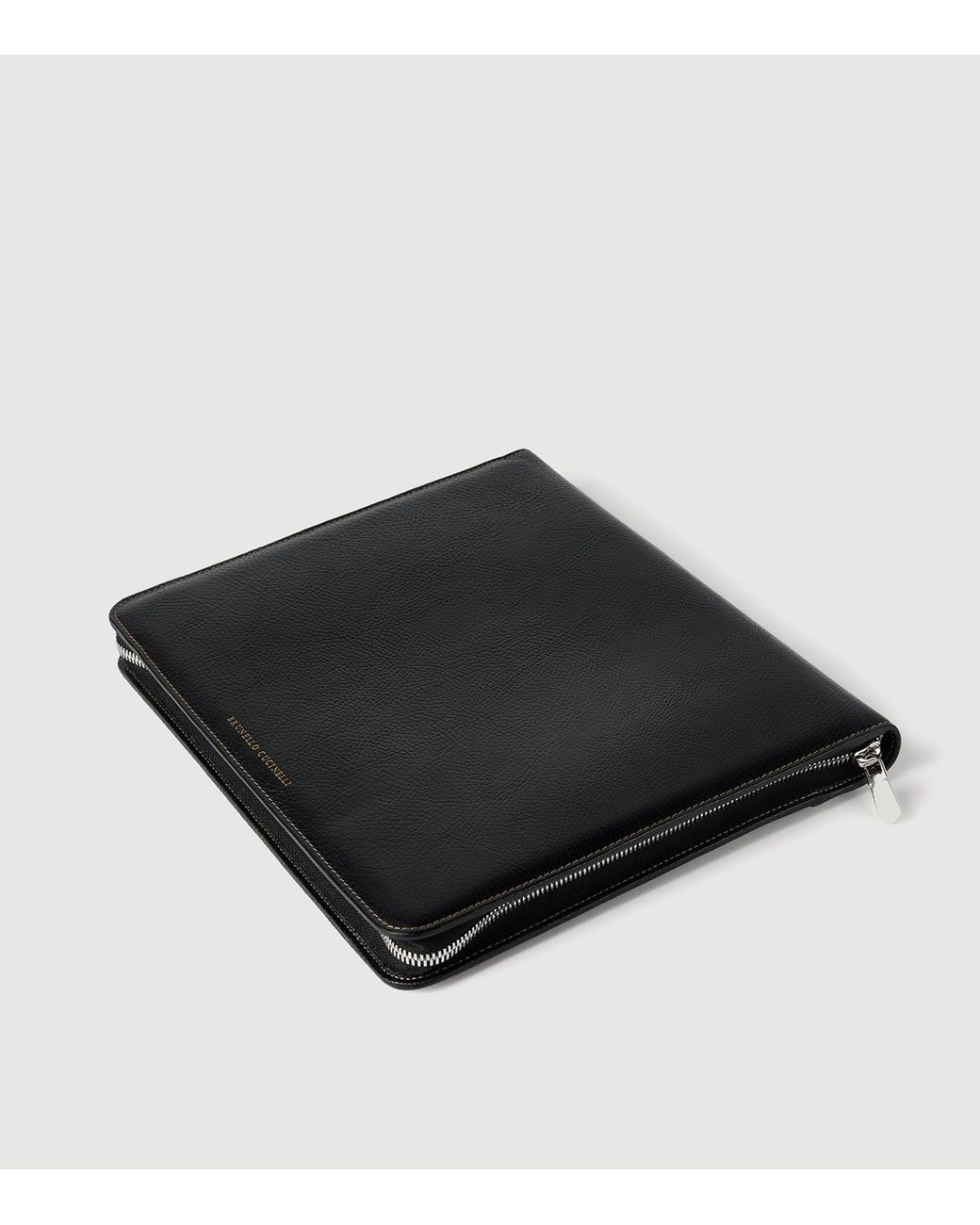 Brunello Cucinelli Black Calfskin Document Holder for men