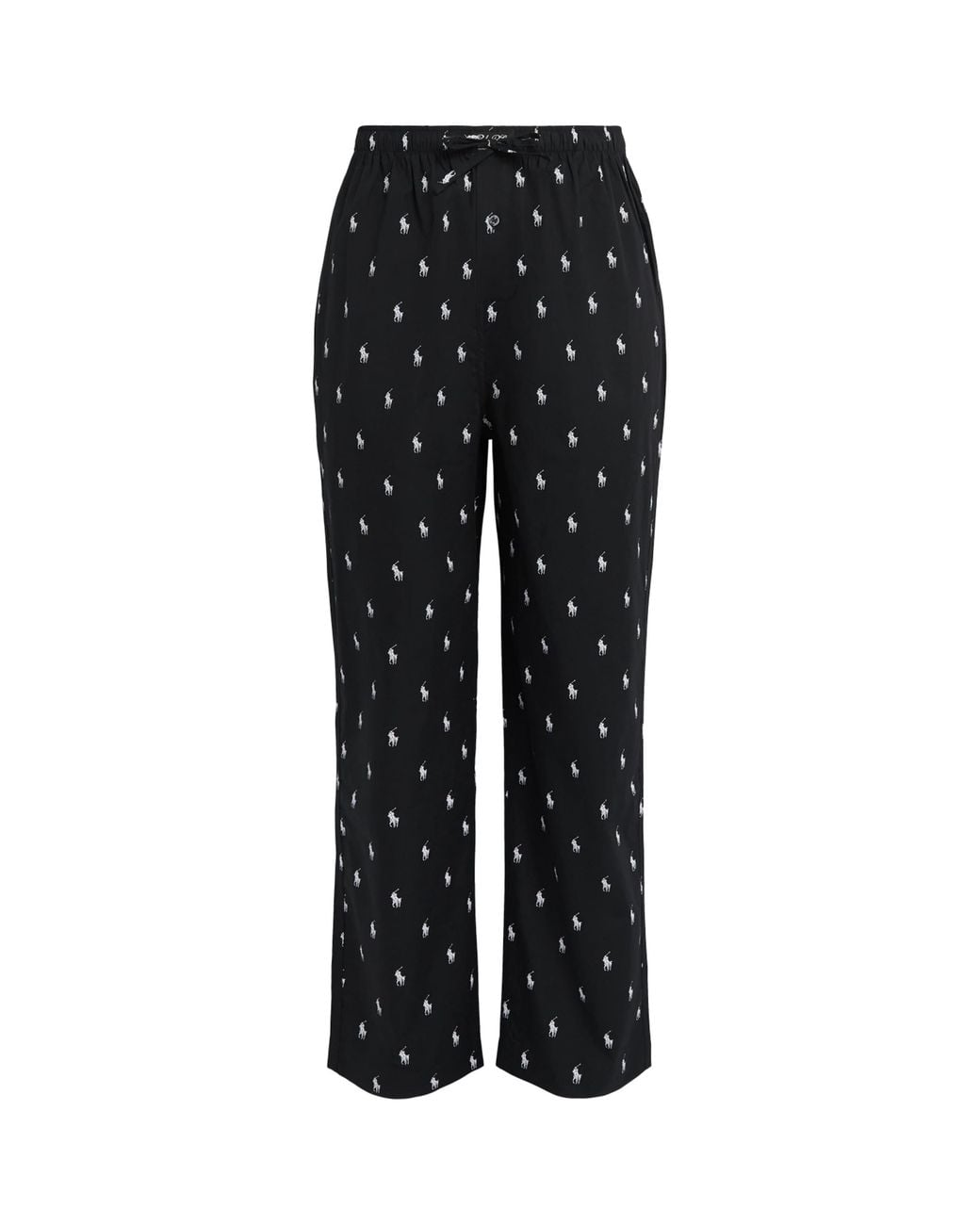 Polo Ralph Lauren Black Cotton Polo Pony Pyjama Bottoms for men