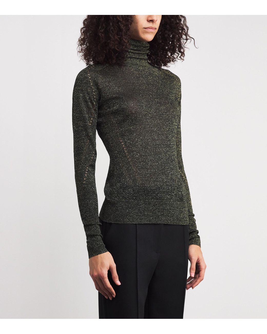 Joseph Black Metallic Lurex Leblanc Sweater