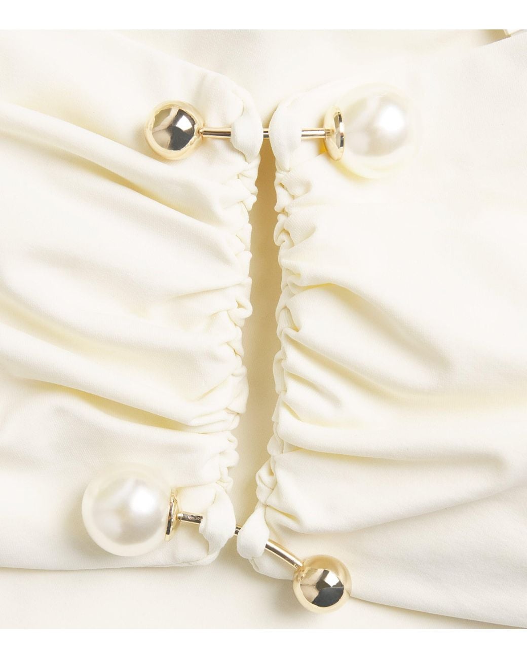 Moré Noir White Embellished Sonny Bikini