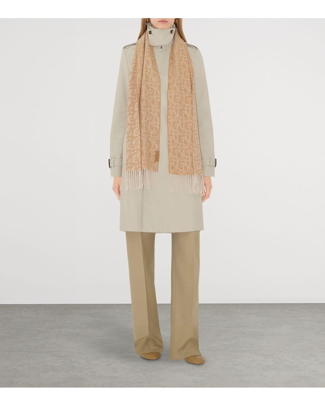 Burberry Natural Cashmere B Charm Scarf