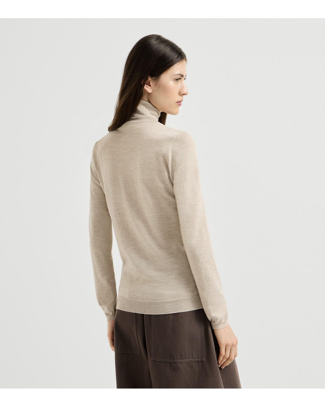 Brunello Cucinelli Natural Cashmere-Blend Sparkle Sweater