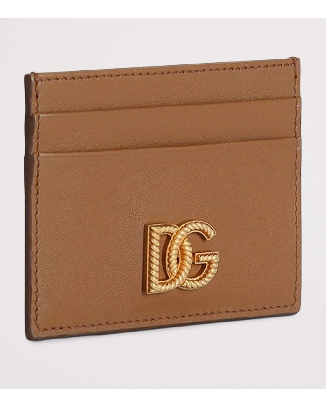 Dolce & Gabbana Brown Calfskin Dg Millennials Card Holder