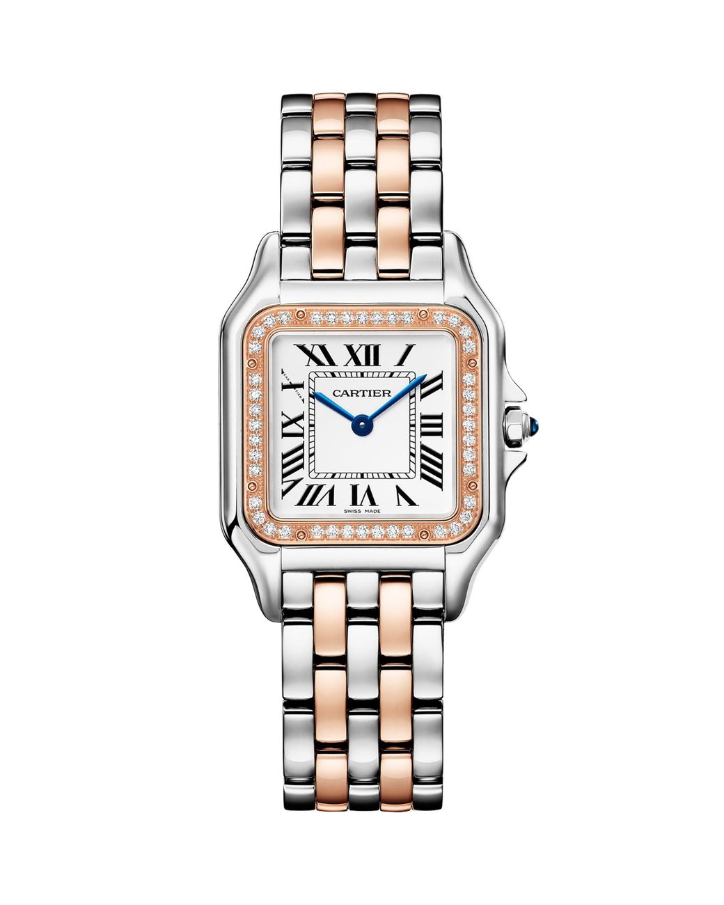Cartier Metallic Medium Rose And Diamond Panthère De Watch