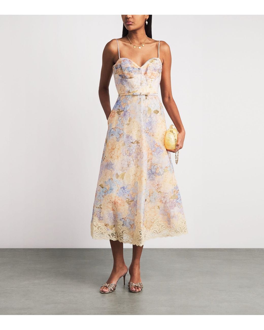 Zimmermann Natural Valiant Tucked Midi Dress