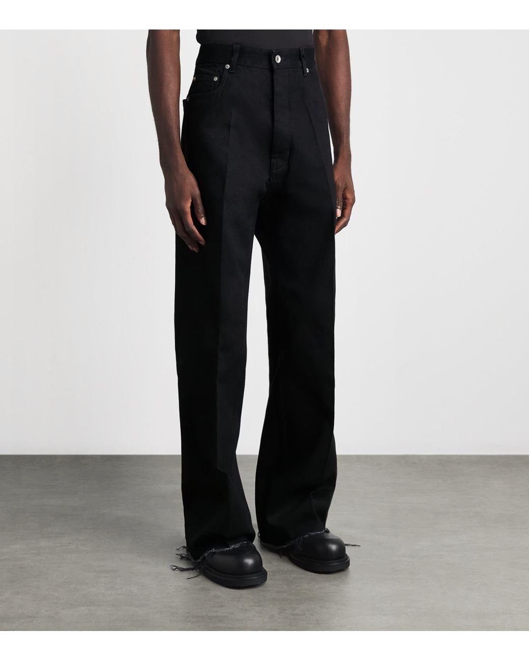 Rick Owens Black Geth Straight Jeans for men