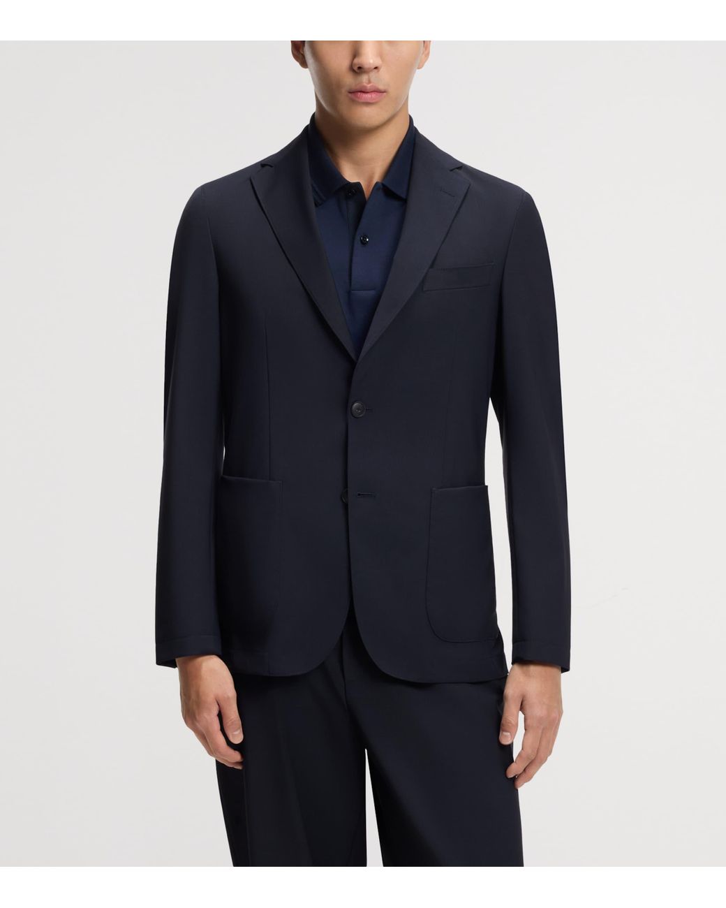 Boss Blue Wool-Blend Blazer for men