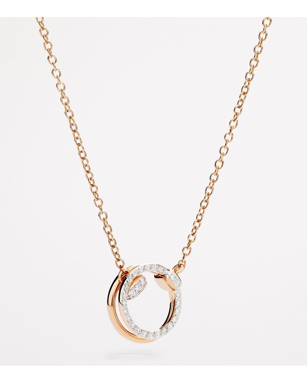 Pomellato Metallic And Diamond Together Necklace