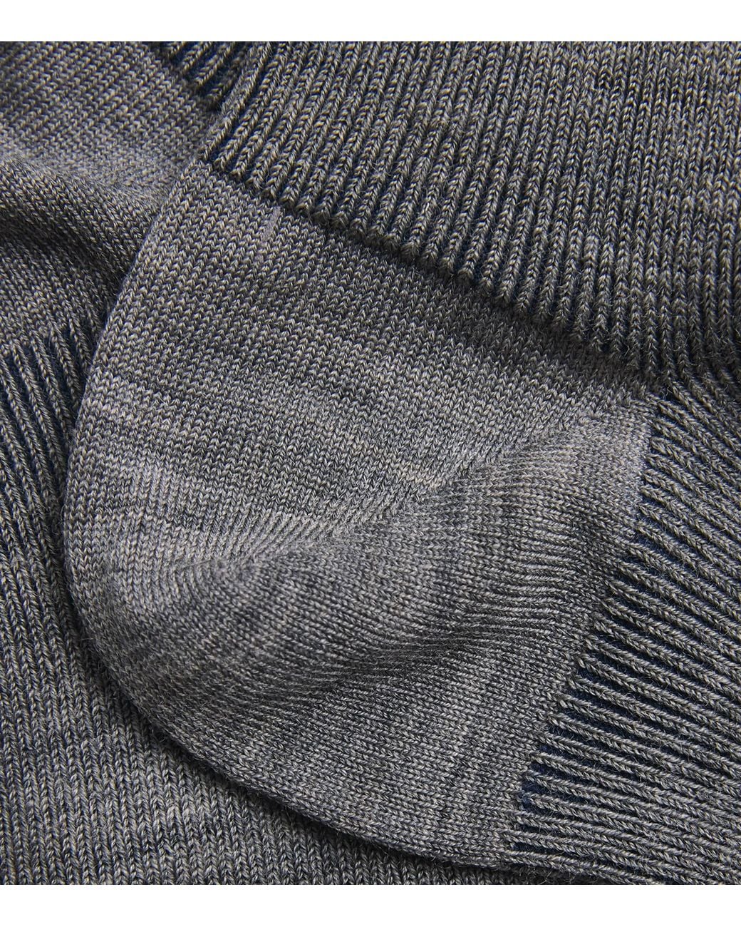 Doré Doré Gray Fine-Ribbed Socks for men