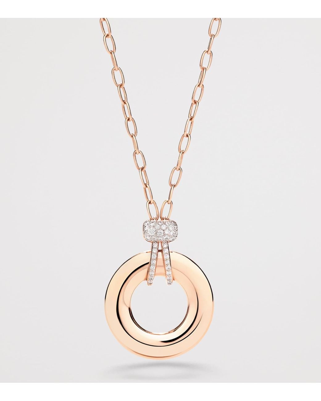 Pomellato Metallic And Diamond Iconica Pendant Necklace
