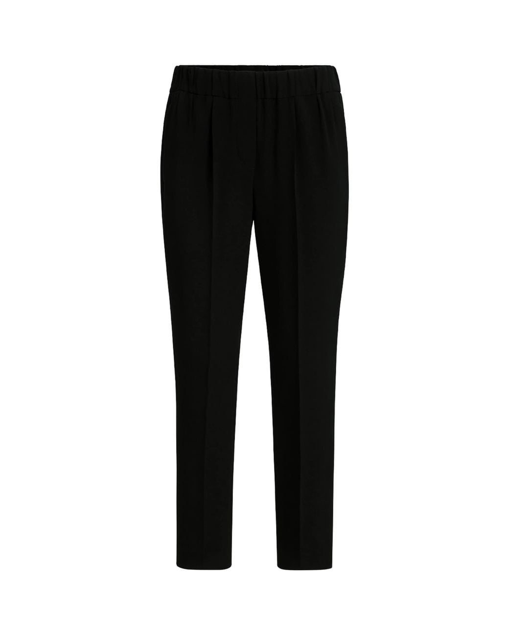 Brunello Cucinelli Black Crepe Cady Slim Trousers