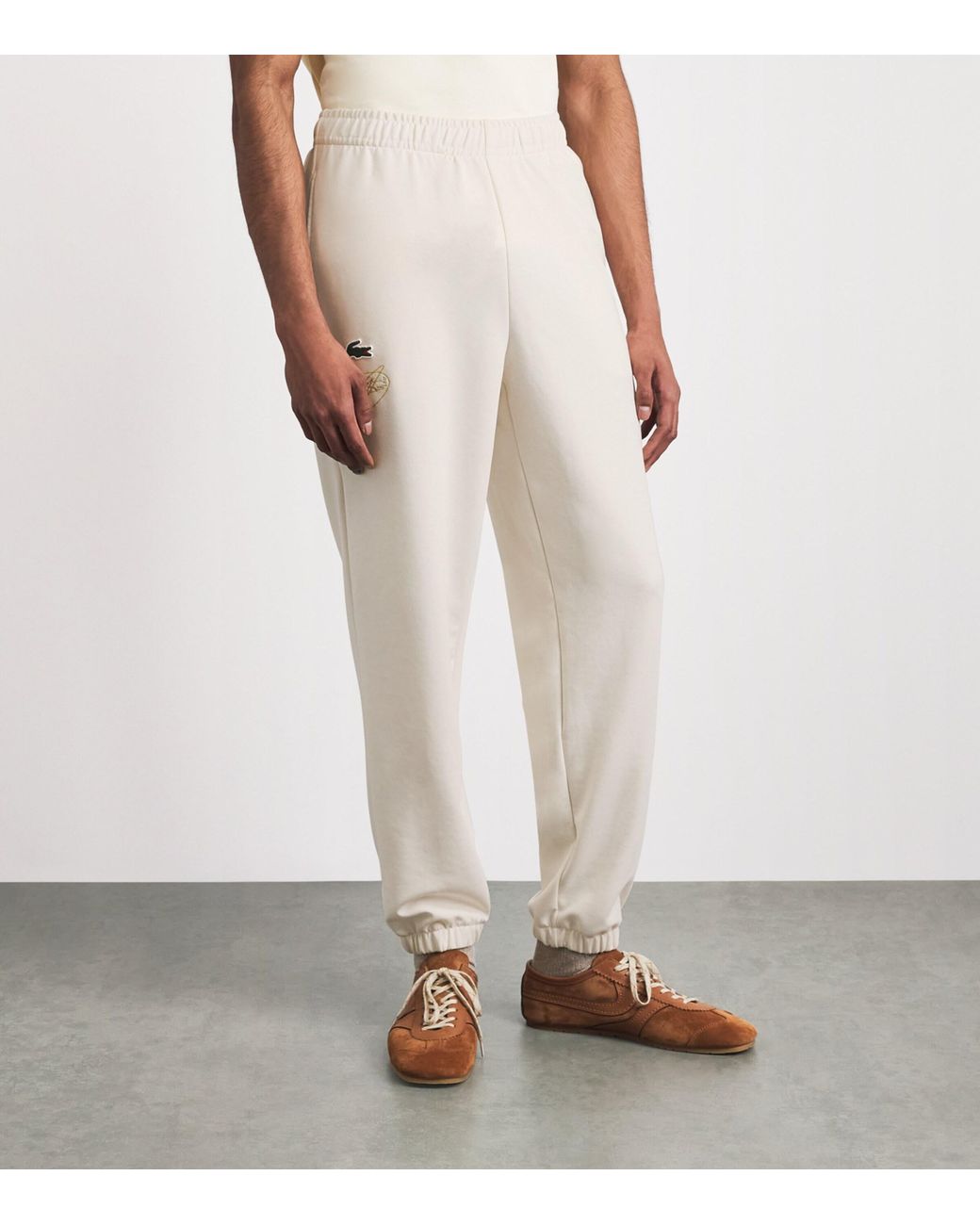 Lacoste White X Novak Djokovic Tennis Cuffed Sweatpants for men