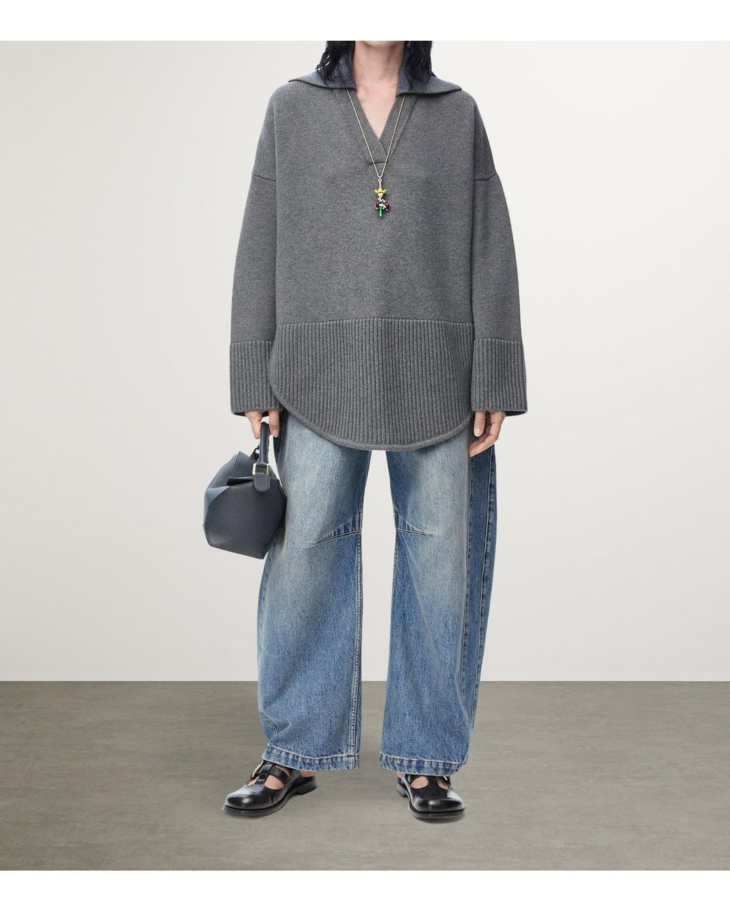 Loewe Blue Anagram Barrel Jeans