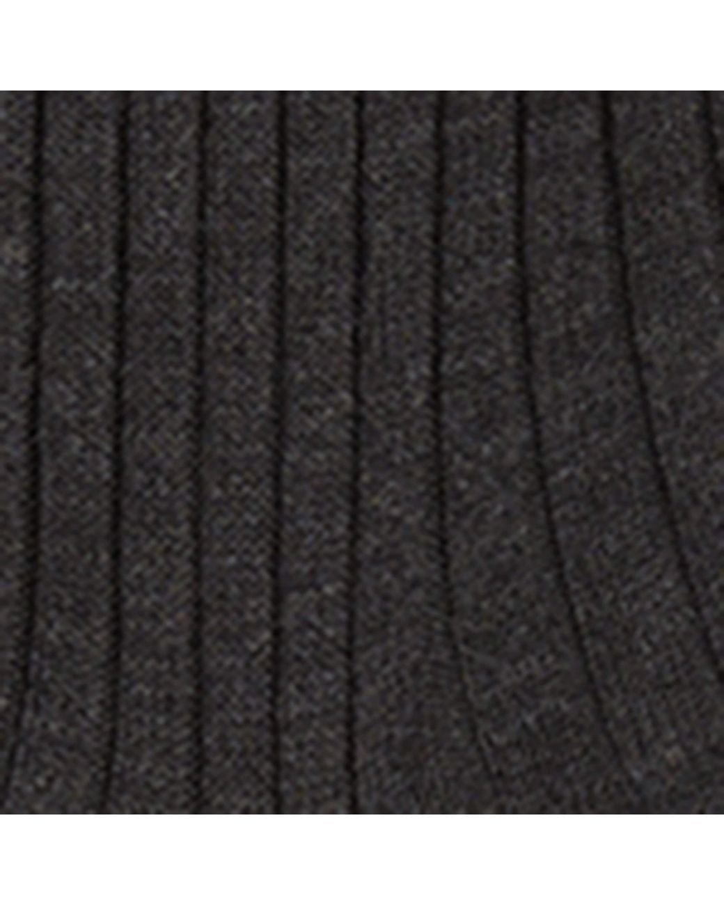 Pantherella Black Ribbed Danvers Socks for men