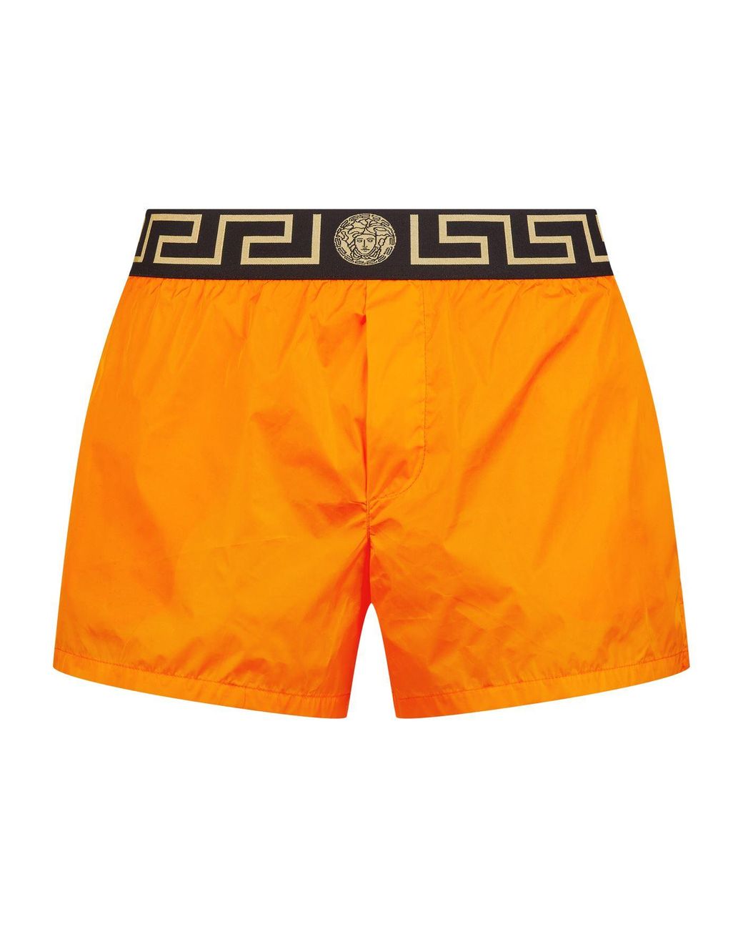 Versace Iconic Greca Medusa Swim Shorts in Orange for Men | Lyst UK